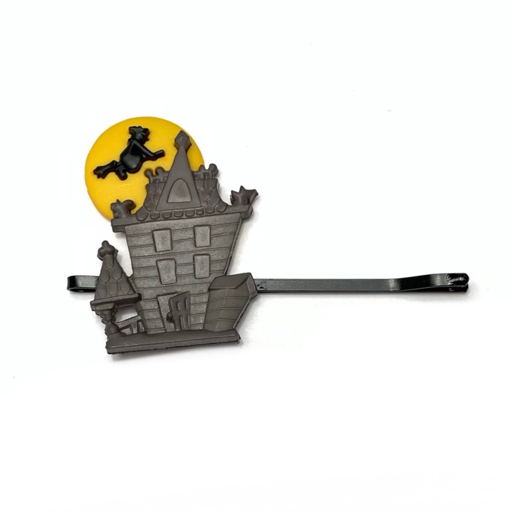 HAUNTED HOUSE Statement Hair Clip Barrette Pin - Picture 1 of 5